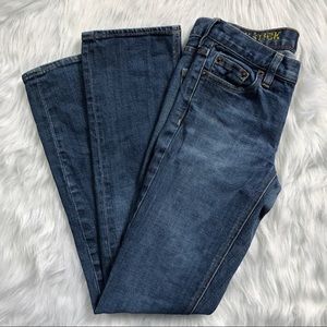 J. Crew medium wash matchstick straight leg jeans